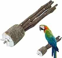 止まり木(大型オウム&インコ用) Amazon | NSHACK 止まり木 ステンレス金具 天然木 インコ
